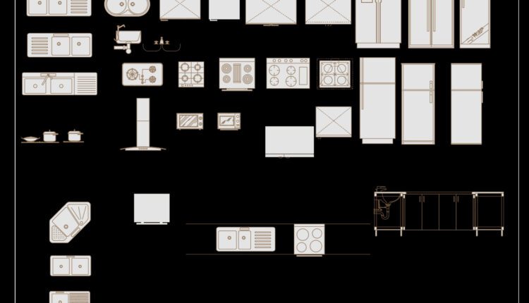 85.Kitchen furniture AutoCAD blocks free download - Free Cad Blocks ...