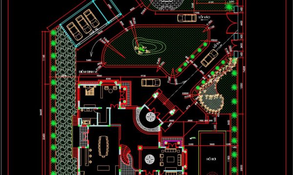 87.Autocad drawings of Garden Floor Plan For Free Download