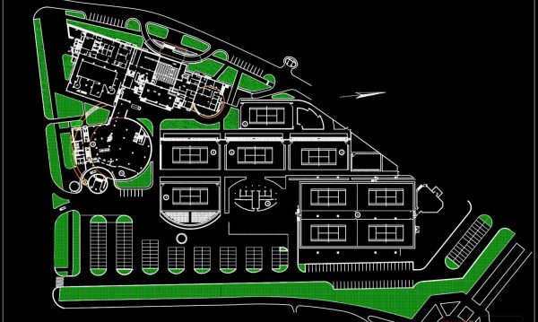 Autocad drawings of Hotel General plan For Free Download