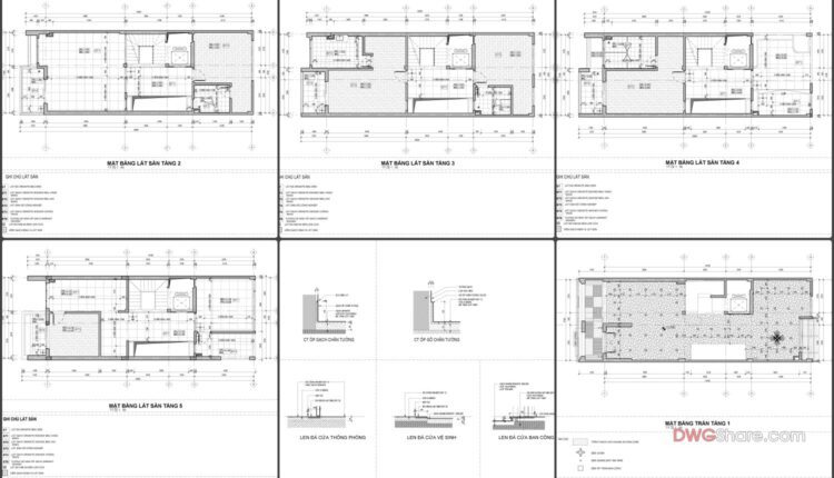 Modern 5-Story House Project PDF File Free Download