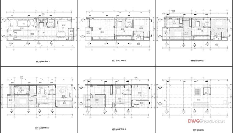 Modern 5-Story House Project PDF File Free Download