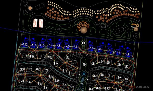 Rosana beach resort north coast Free AutoCAD drawings
