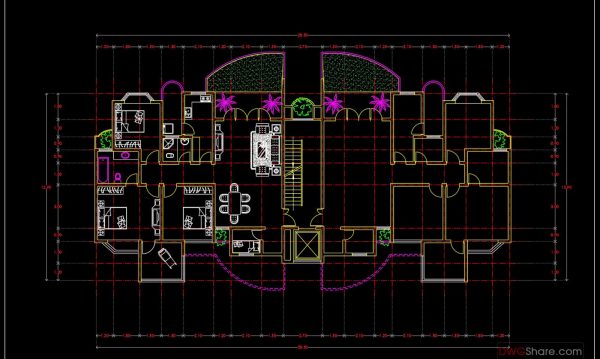 115.Apartment Plan AutoCAD File Free Download
