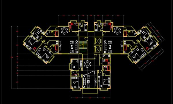 116.Apartment Plan AutoCAD File Free Download