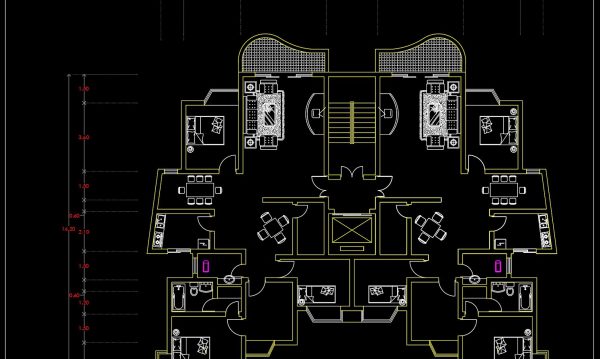 117.Apartment Plan AutoCAD File Free Download