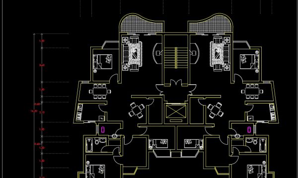 118.Apartment Plan AutoCAD File Free Download