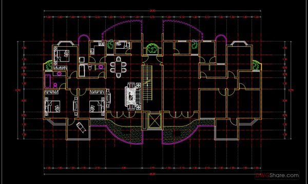 122.Apartment Plan AutoCAD File Free Download