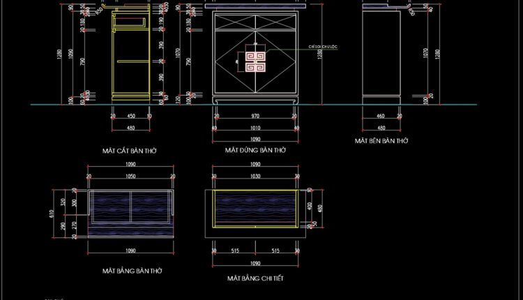 174.Walnut Table Cad Blocks free download