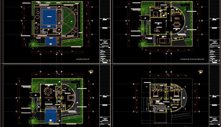 2 Stories a Complete Project AutoCAD File 16.7x19m