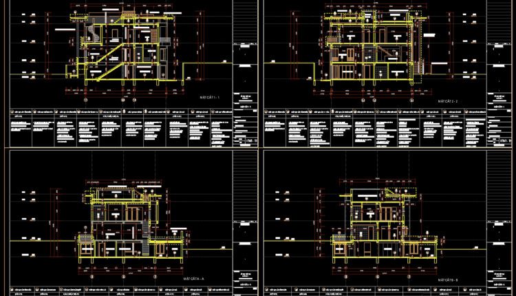 2 Stories a Complete Project AutoCAD File 16.7x19m