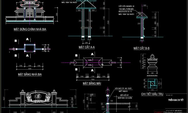 20.A tomb with Vietnamese characteristics AutoCAD File Free Download
