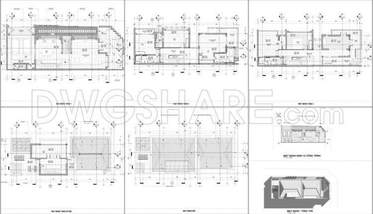 3-Story House A Complete Project PDF File 7.1×23m