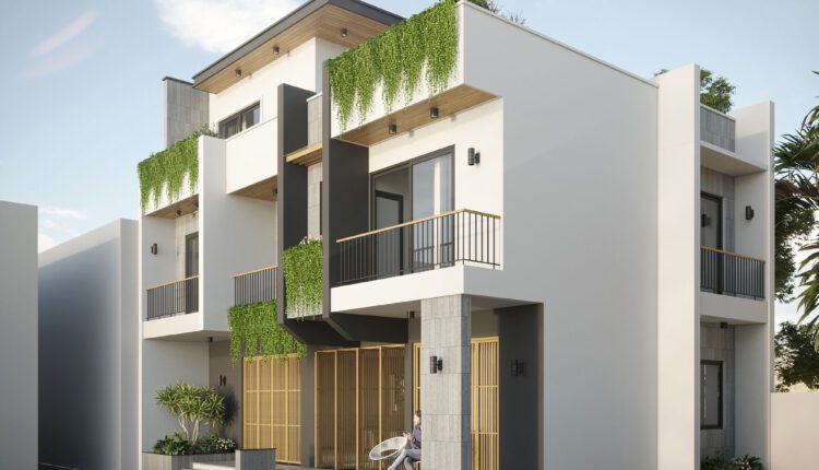 3-Story House a Complete Project AutoCAD File 8.7×12.5m