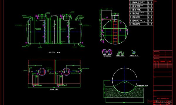 33.Free Download Of Fuel Tank and Fuel System Autocad Drawing DWG