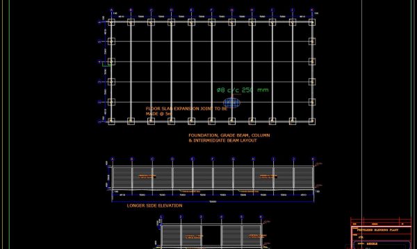35.Autocad Drawing Of Industrial Plant Substructure Details For Download