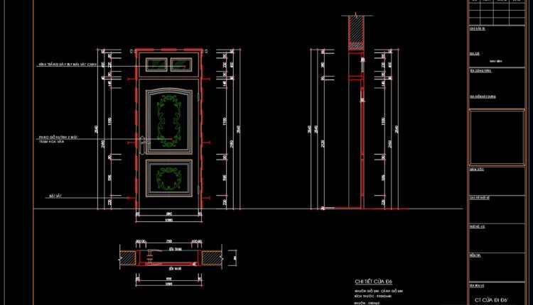 366.Free cad blocks detail doors DWG download