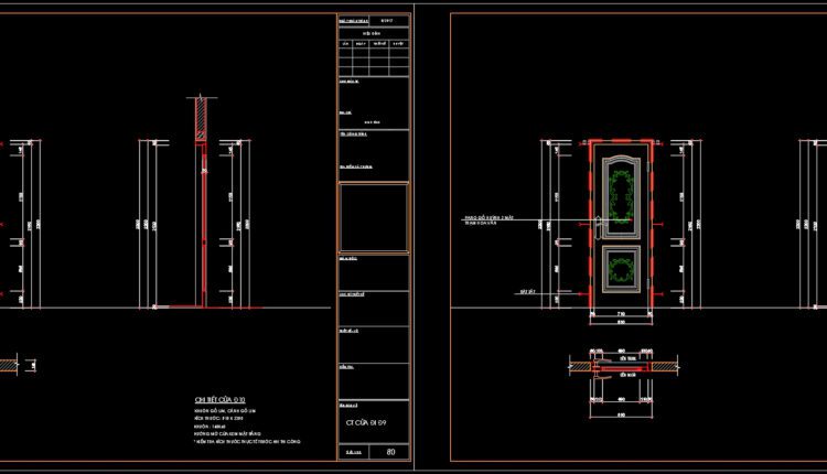 367.Free cad blocks detail doors DWG download