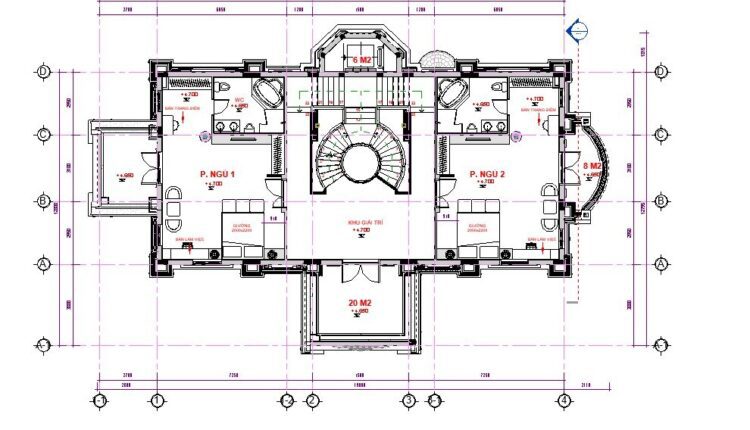 4-Stories Classic Villa Complete Project Revit File 18x21m