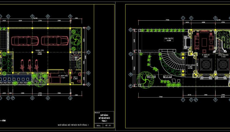 4-Story Classic Villa Plans Details AutoCAD File 10x12m