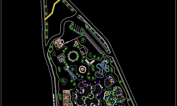 91.Autocad Drawing Of Water Park Design Layout Plan For Download