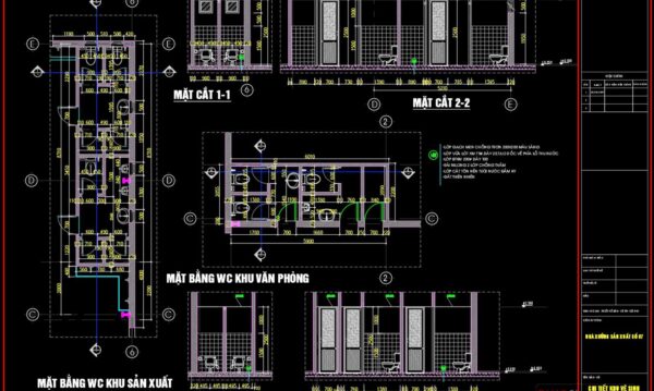 92.WC Layout Plan and elevations details AutoCAD drawing download