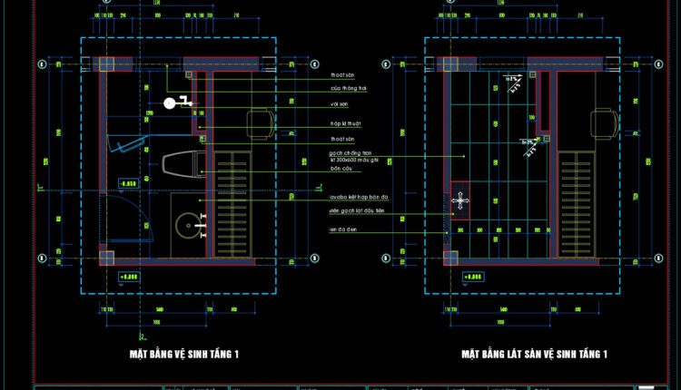 93.WC Layout Plan and elevations details AutoCAD drawing download