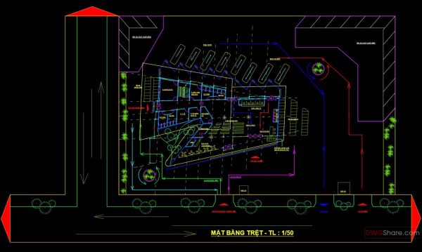 Autocad Drawing Of Car Station For Download