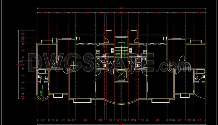123.Apartment Plan AutoCAD File Free Download
