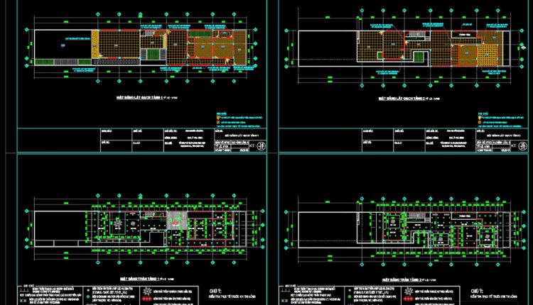 2-Story House a Complete Project AutoCAD File 8.5mx35m Free Download