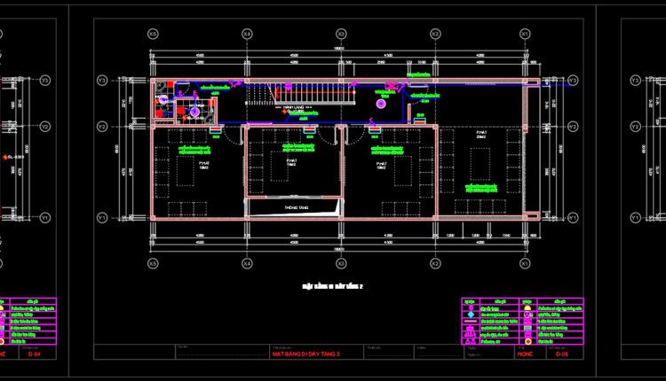 3-Story House A Complete Project AutoCAD File 6.8mx18m