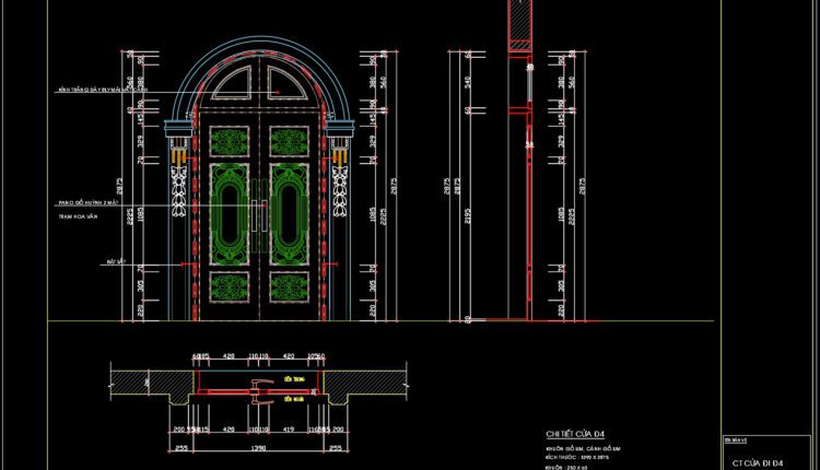 369.Free cad blocks detail doors DWG download