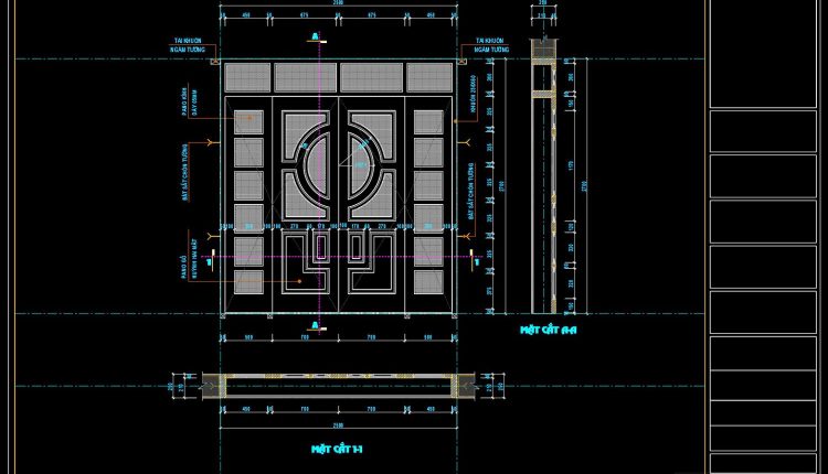 372.Free cad blocks detail doors DWG download