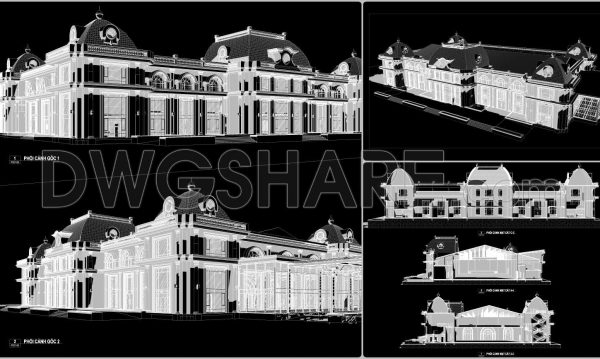 3 years ago 1979Drawing Of 1-Story Hall House Project 51.2m x 77.2m For Download