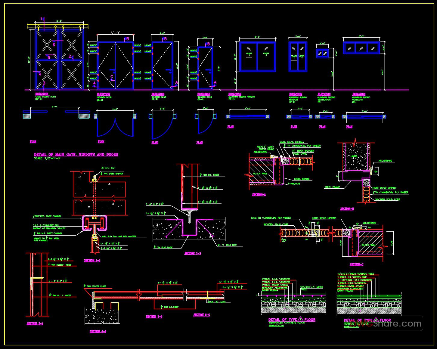 Pocket Door Detail Cad