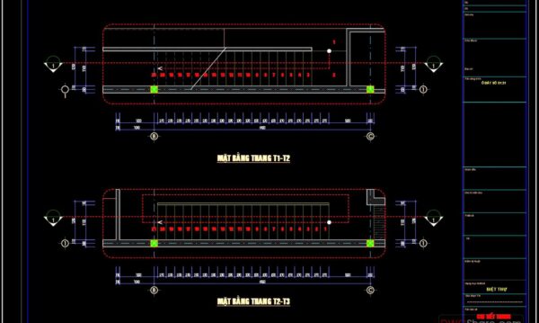 83.Detailed drawings of stairs in autocad file