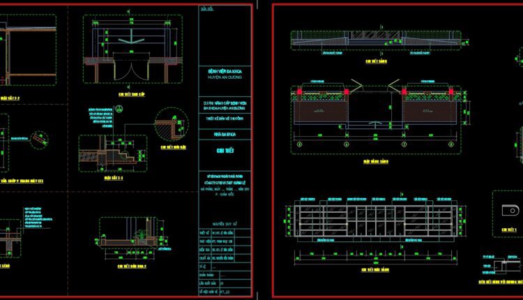 88.Detailed drawings of stairs and balcony in autocad file