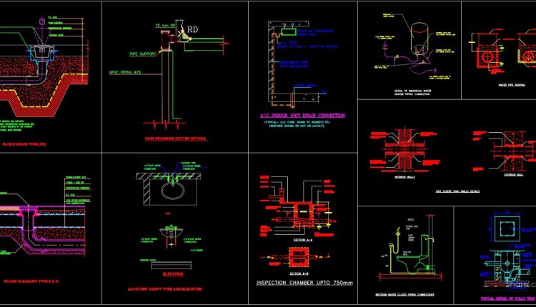 89.Free Download of Plumping General Autocad Drawing DWG