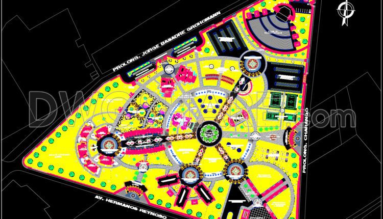 97.Autocad Drawing Of Multipurpose Park Design Layout Plan For Download ...