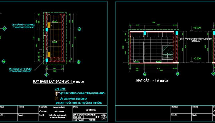 98.WC Layout Plan and elevations details AutoCAD drawing download