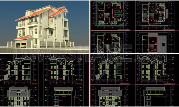 3 years ago
                

                
             3,997Autocad Drawing Of 4-Story Modern Villa 15.9m x17.2m For Download