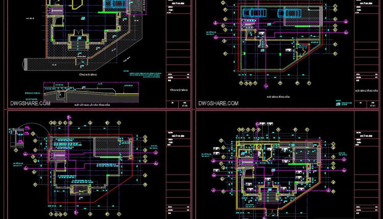 Autocad Drawing Of 5-Story Classic Villa 9.6mx13.9m For Download (1)