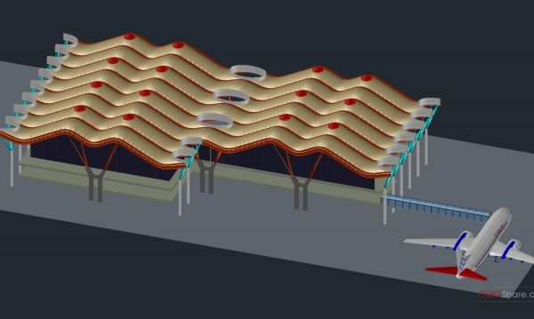 Autocad Drawing Of Airport Structure For Download