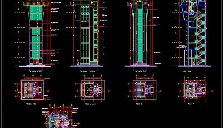 Autocad Drawing Of Plans Air Control Tower For Download