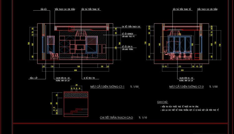 Detailed Drawings Of Living room In Autocad File