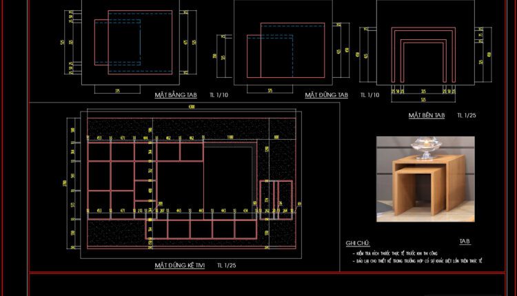 Detailed Drawings Of Living room In Autocad File