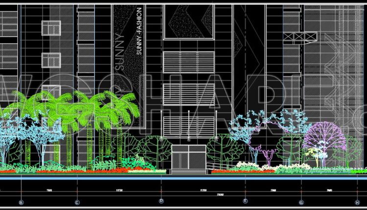 103.Autocad Drawings Of Landscaping for urban spaces and high rise For Download