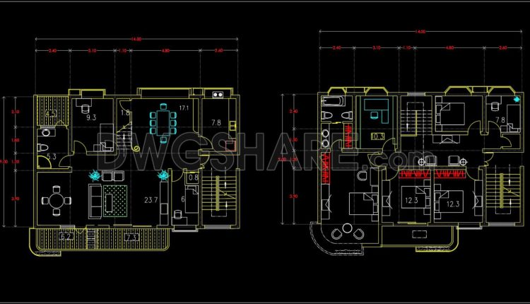 128.Apartment Plan AutoCAD File Free Download