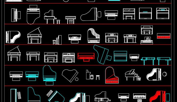 204.CAD Blocks Furniture for Living room