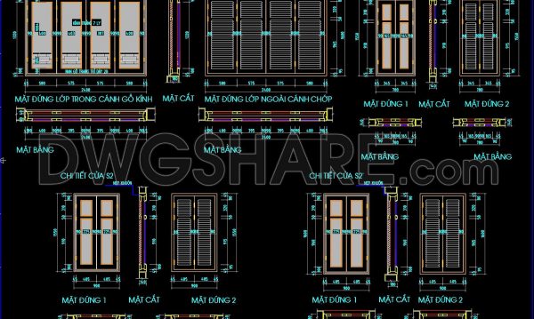3 years ago
                

                
             1,336378.Free cad blocks Detail doors, windows DWG download