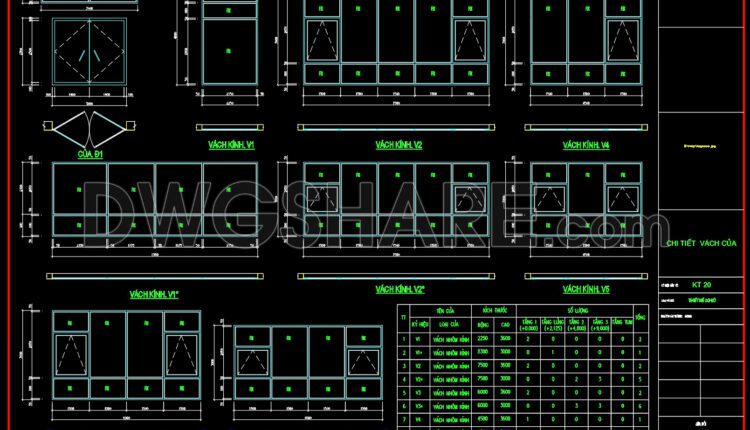 379.Free cad blocks Detail doors, windows DWG download (2)